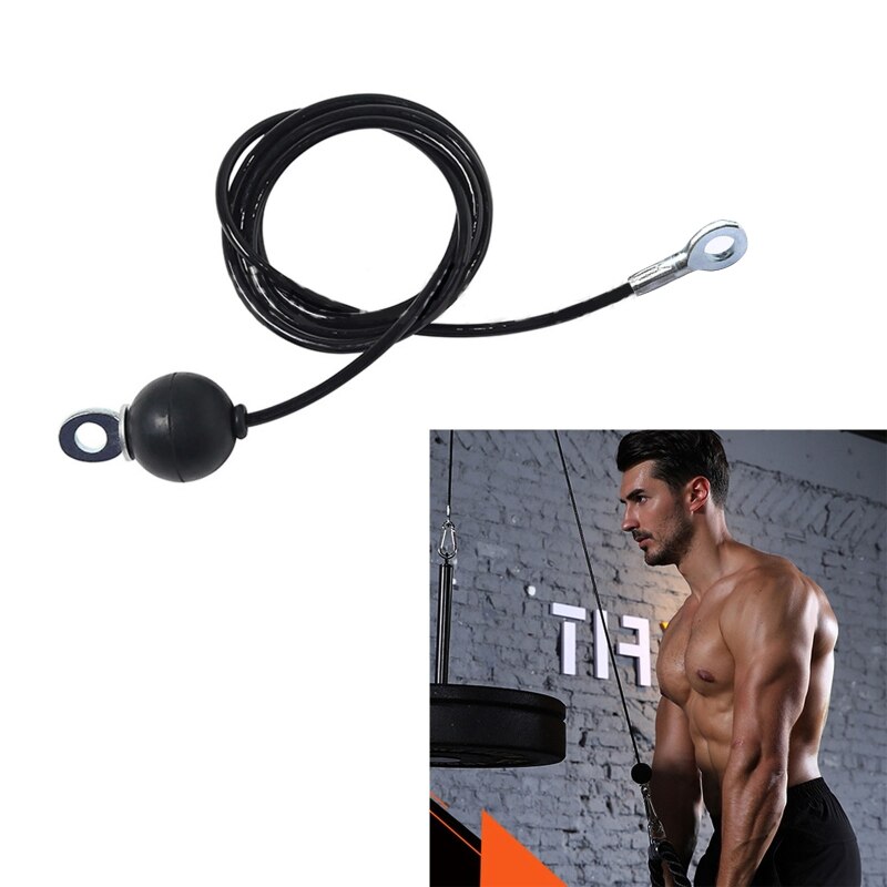 Fitness Diy Katrol Kabel Pu Gecoat Staaldraad Arm Biceps Triceps Blaster A0KA