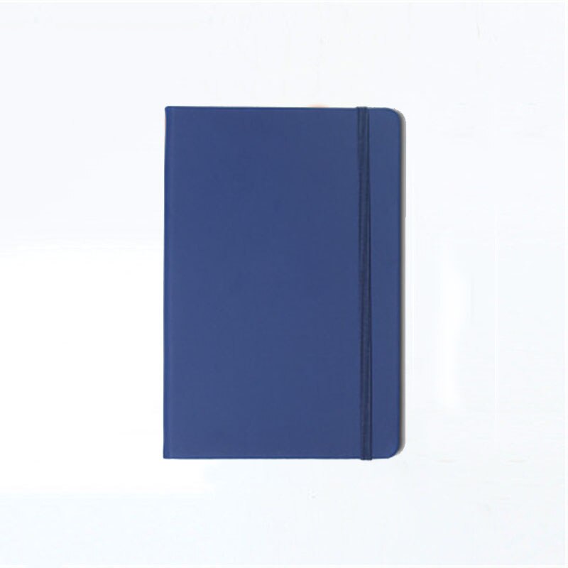 A6 size Notebook PU Leather Cover Diary Planner Paper Note Book Category Pages Stationery Notepad Note Pad Lined: blue