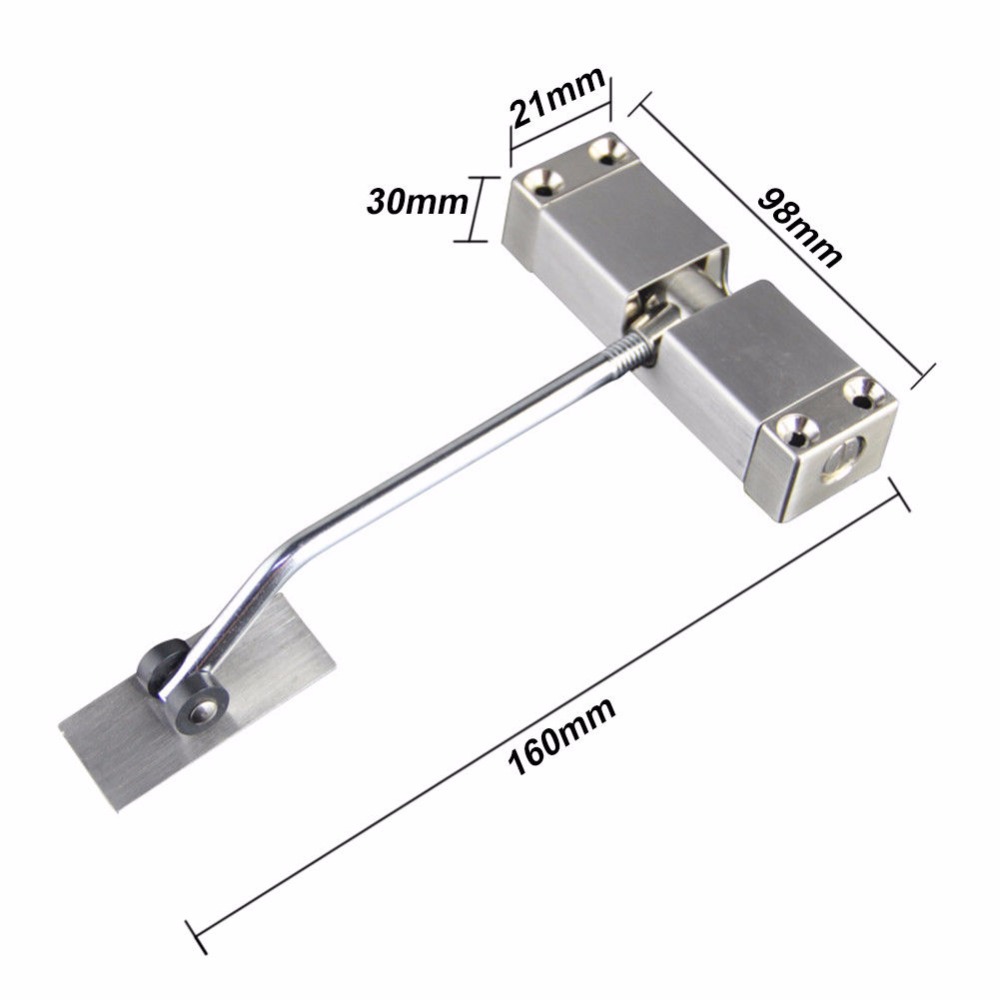 1pcs Simple Light Hydraulic Door Closer Spring Adjustable Door Closure Automatic Closing Fire Rated Door Hardware