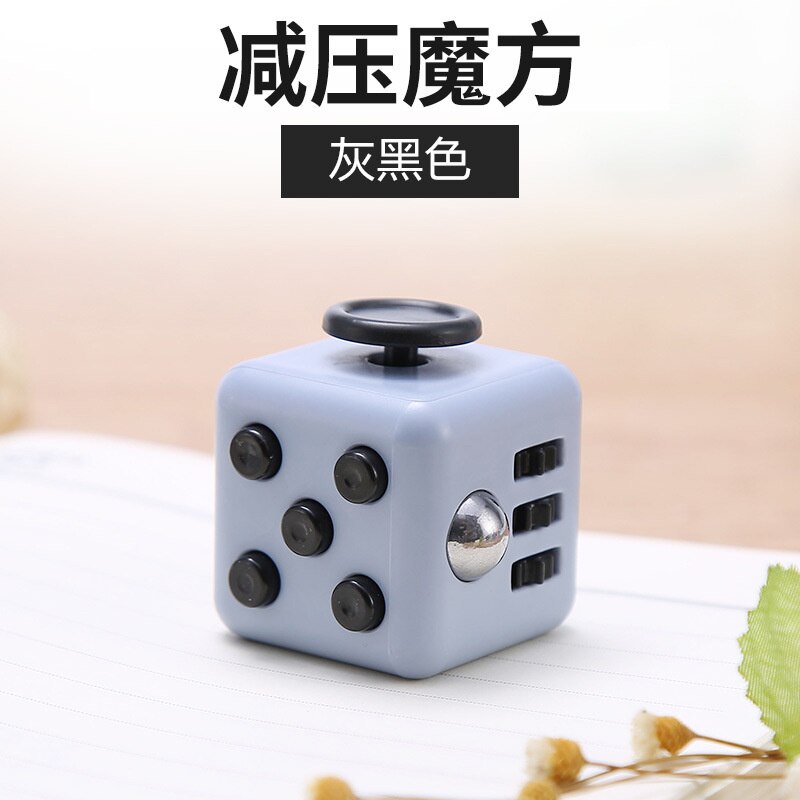 Cubos Antiestrés Para Niños Y Adultos, Juguetes Sensoriales De Descompresión Para Aliviar El Autismo, Juego De Manos: 10 Grey Black