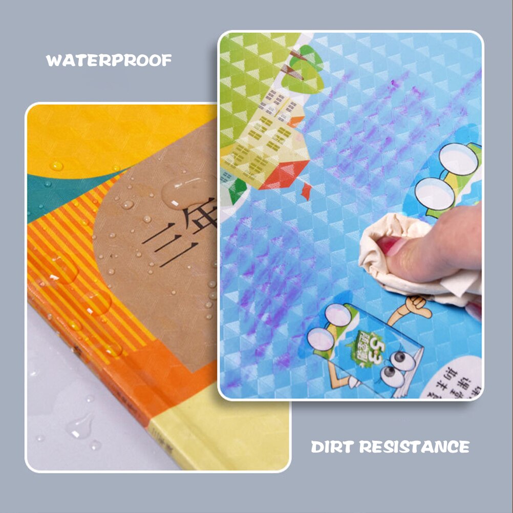 16Pcs Self-adhesive Book Protective Covers Waterproof Book Covers Plastic Textbook Covers