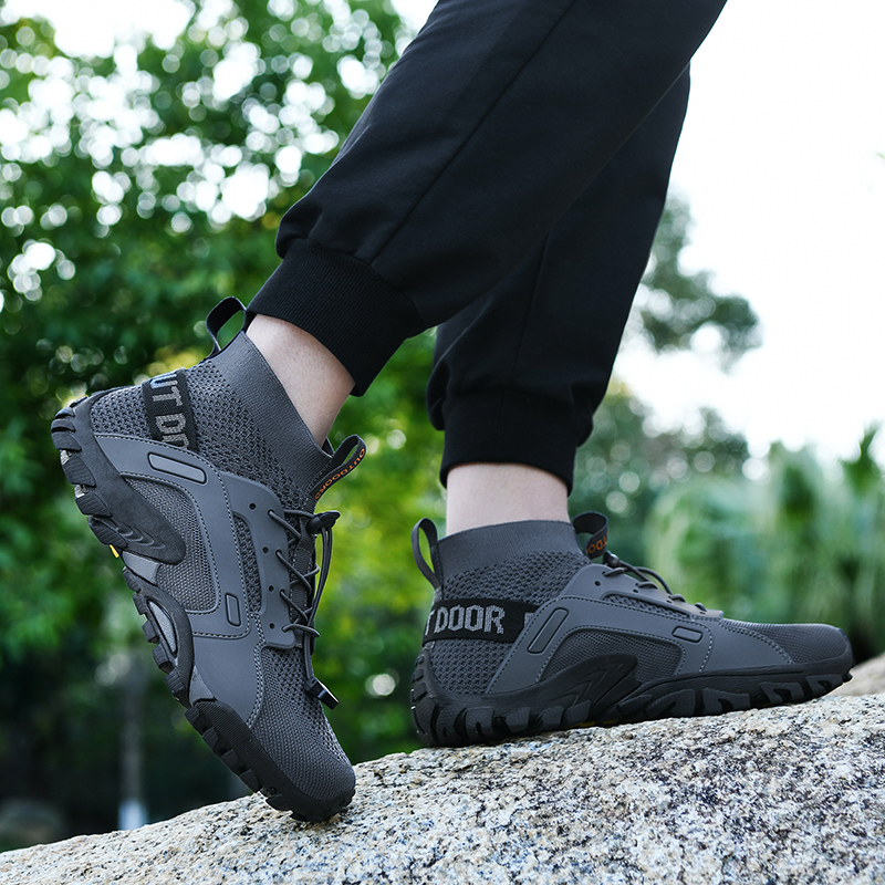 Wanderschuhe für Herren, leicht, rutschfest, draussen-Stiefeletten, atmungsaktiv, zum Wandern, Wandern, Pfad-Schuhe
