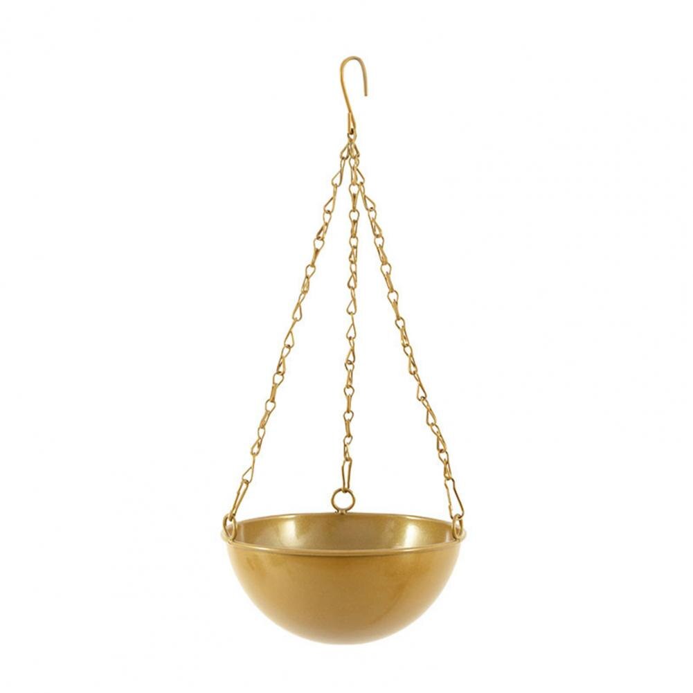 Succulent Hanging Planter  Sturdy Iron Detachable Chain Flower Hanging Pot for Garden : C