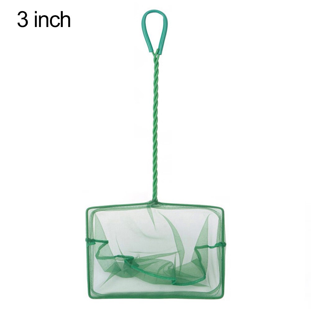 Draagbare aquarium vis garnalen snelvangnet gaas visnet lange steel gereedschap reinigingsgereedschap: 3 inch