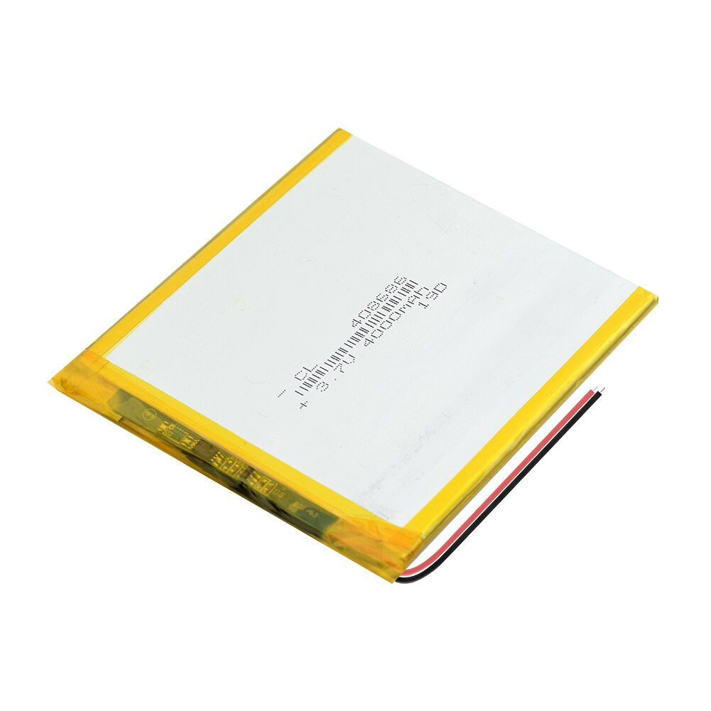 Batteria Li-ion Polimero - 3.7V 4000mAh - Batteria Sostitutiva Ricaricabile per Altoparlanti, DVR, GPS, MP3