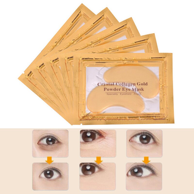 1Pc Mini Draagbare Elektrische Eye Massage Pen Rimpel Verwijderen Donkere Cirkel Wallen Verwijdering Verjonging Schoonheidsverzorging Tools Beginner: 5pcs CollagenEyeMask