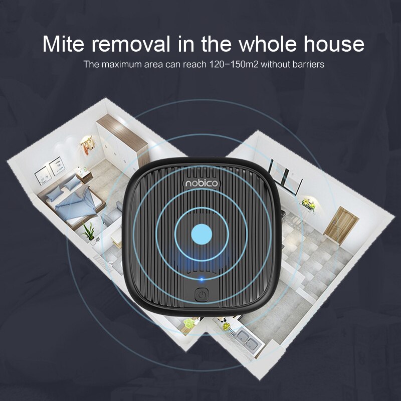 Nobico Home Intelligent Frequency Conversion Ultrasonic Dust Mite Controller Home Bedroom Living Room Quilt Pillow Cleaner 220V