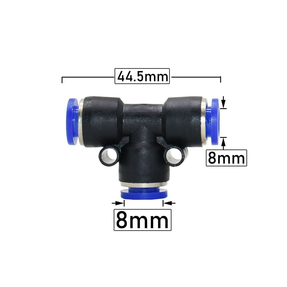 Sistema di irrigazione a goccia fai-da-te Ugello nebulizzatore Irrigazione regolabile 8mm Pe Tubo di bloccaggio dado Connettore Irrigazione a goccia spruzzatore: bianca