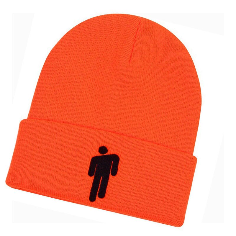 Beanie Hat Vrouwen Mannen Borduren Gebreide Warme Winter Hoeden Voor Vrouwen Mannen Effen Hip-Hop Casual Cuffed Mutsen Motorkap Toevallige: Oranje