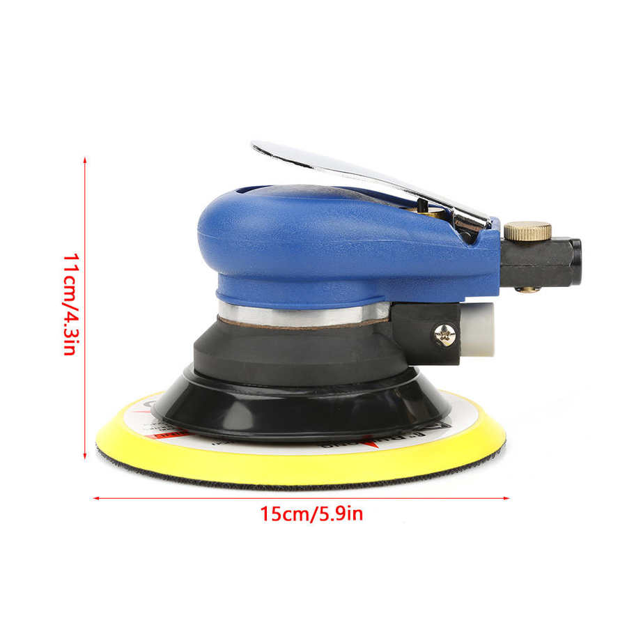 AT-980 Air Random Orbital Sander Round Polisher Pneumatic Hand Sanding Tool