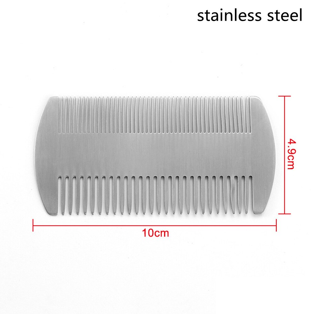 Peine de madera de sándalo Natural Boutique, pelo de cepillo de dientes finos, masajeador de cabeza antiestático, herramientas para el cuidado del cabello, 1 unidad: Stainless steel