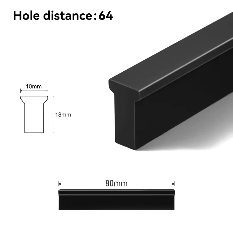 Matte Black Kitchen Cabinet Handles, Cabinet Pulls Kitchen Cabinet Hardware for Cupboard Drawer Handles Dresser Pull: black