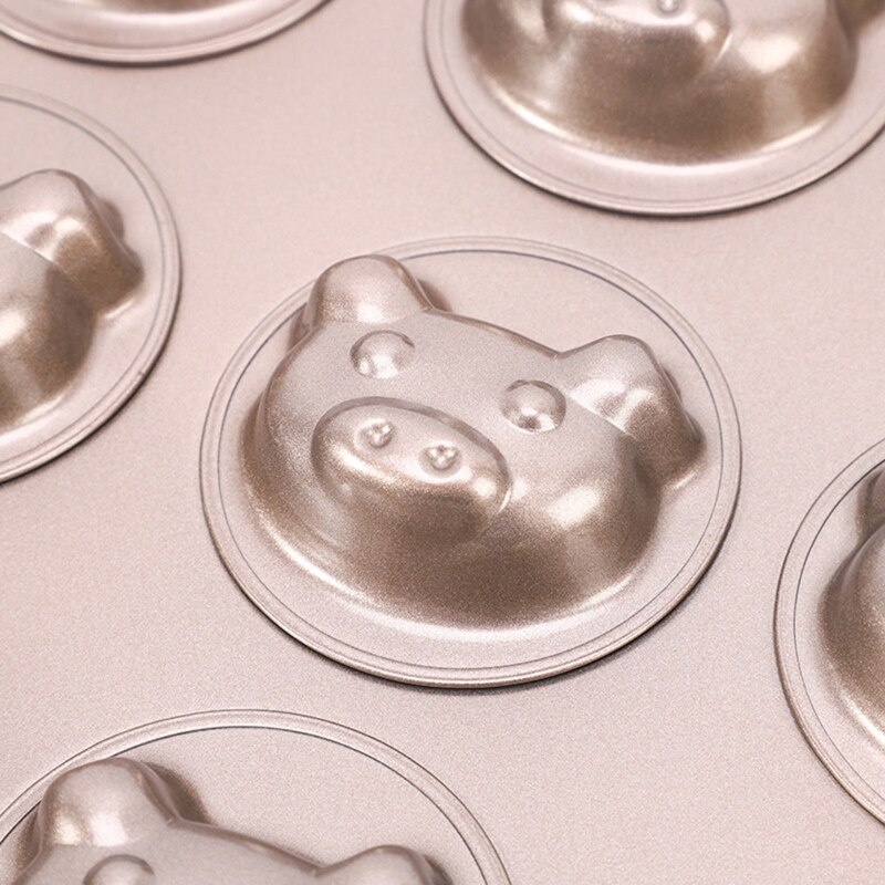 Practical 12 Cavity Non-stick Release Cake Mold Carbon Steel Mold Baking Tools Kitchen Supplies