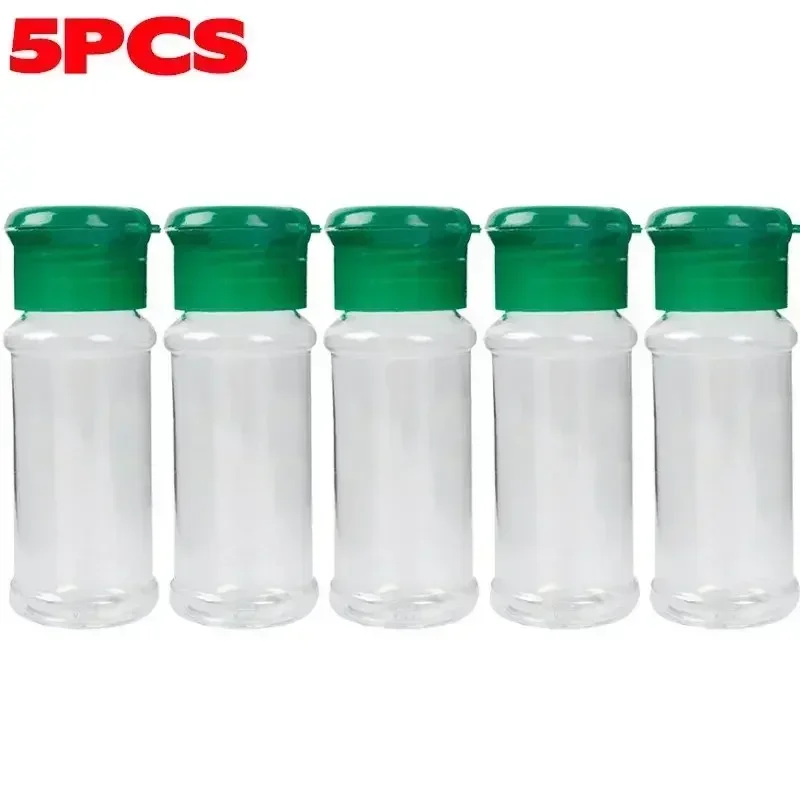 Tarro de especias de plástico transparente, botella de condimento de cocina, sal, pimienta, recipiente, tarro de condimentos para barbacoa, herramientas de almacenamiento de especias de cocina: Borgoña