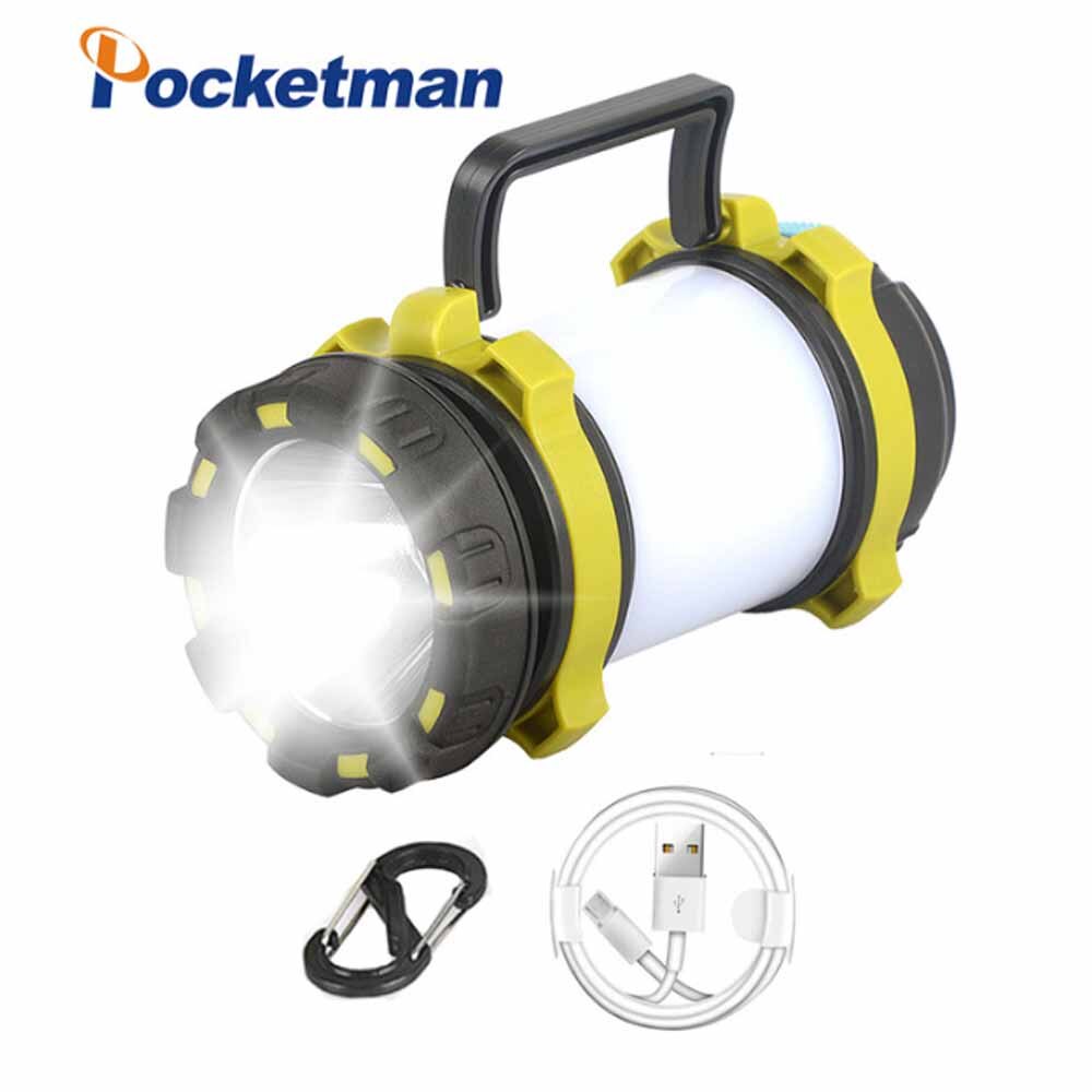 Red And White Light Portable Camping Lamp Built In Battery LED Camp Lantern USB Rechargeable Flashlight For Hiking Fishing: A