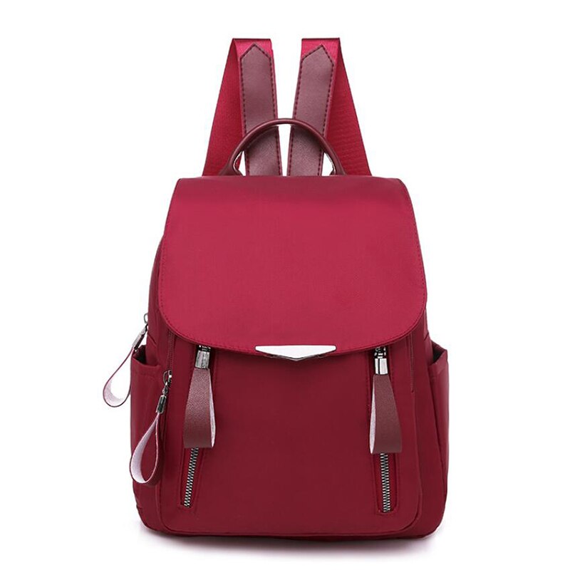 Bourgondië Schooltassen Reizen Schoudertas Vrouwelijke Toevallige Bagpack Tiener Meisjes Terug Zak Multifunctionele Kleine School Rugzak: wine red