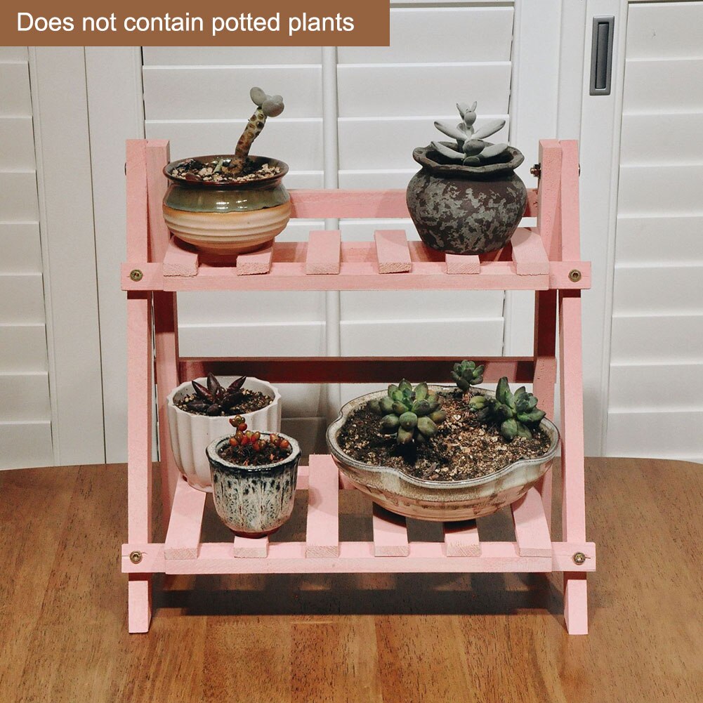 Maceta con soporte para bonsái, maceta de madera para jardín y casa: Rosa