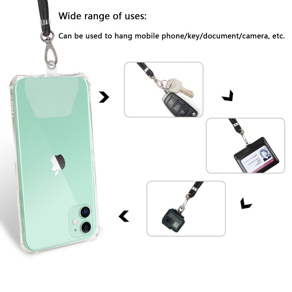 Phone Lanyard Anti Lost Lanyard Strap Universal Adjustable Detachable Colorful Neck Cord Phone Safety Tether Keychain Chain Rope