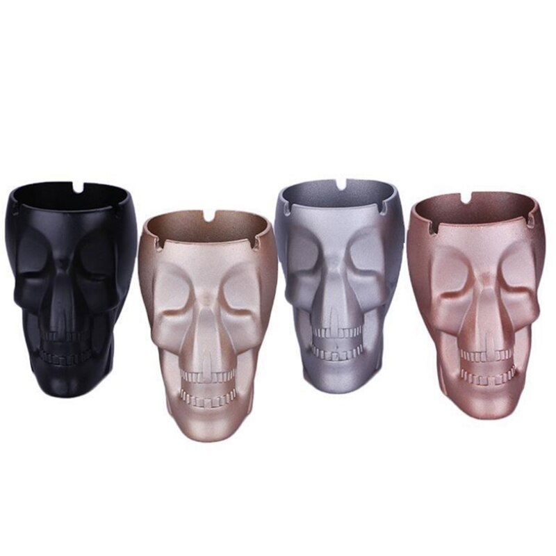 Asbak Vlamvertragende Asbak Aluminiumlegering Schedel Desktop Asbak Grappige Asbak Thuis Asbak