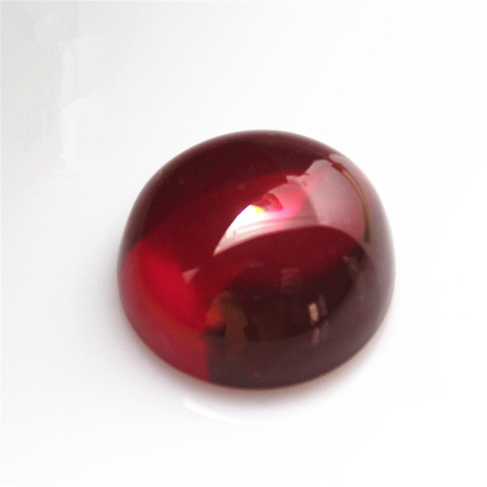 Joanlyn Ruby Ronde Cabochon bloedrode Glad Gepolijst Oppervlak Platte Back Meerdere Maten te Kiezen C78R