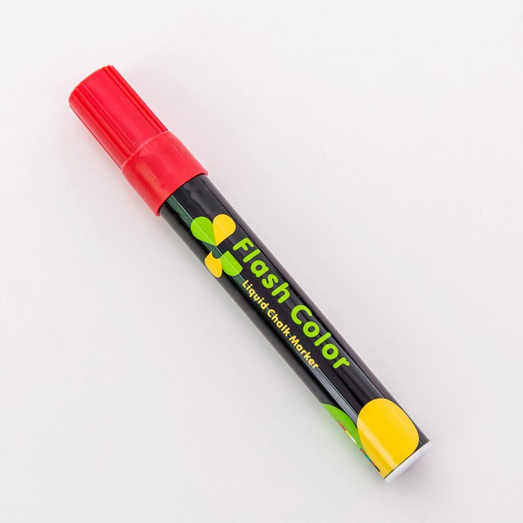 1 Pc Creatieve Flash Kleur Uitwisbare Markeerstift Voor Fluorescerende Plaat Pennen Vloeibare Krijt Marker Koreaanse Briefpapier: Rood