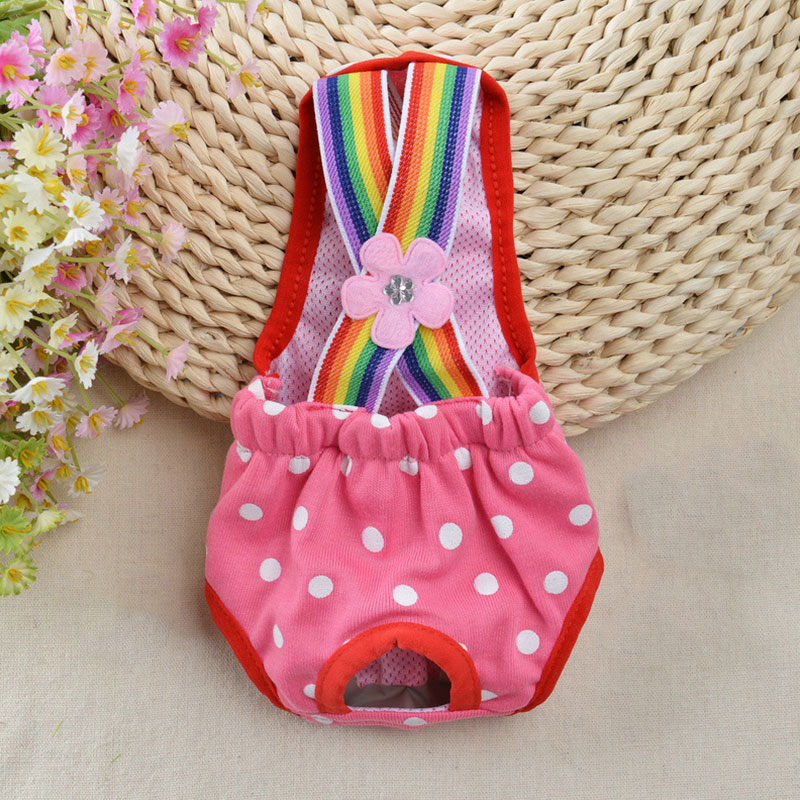 Punkt Denim Hund Weibliche kurze Hose Hosen für Kleine Mittelgroße Hunde Chihuahua Pinscher Physiologische Höschen mascotas Unterwäsche Zubehör: XL / Schwarz