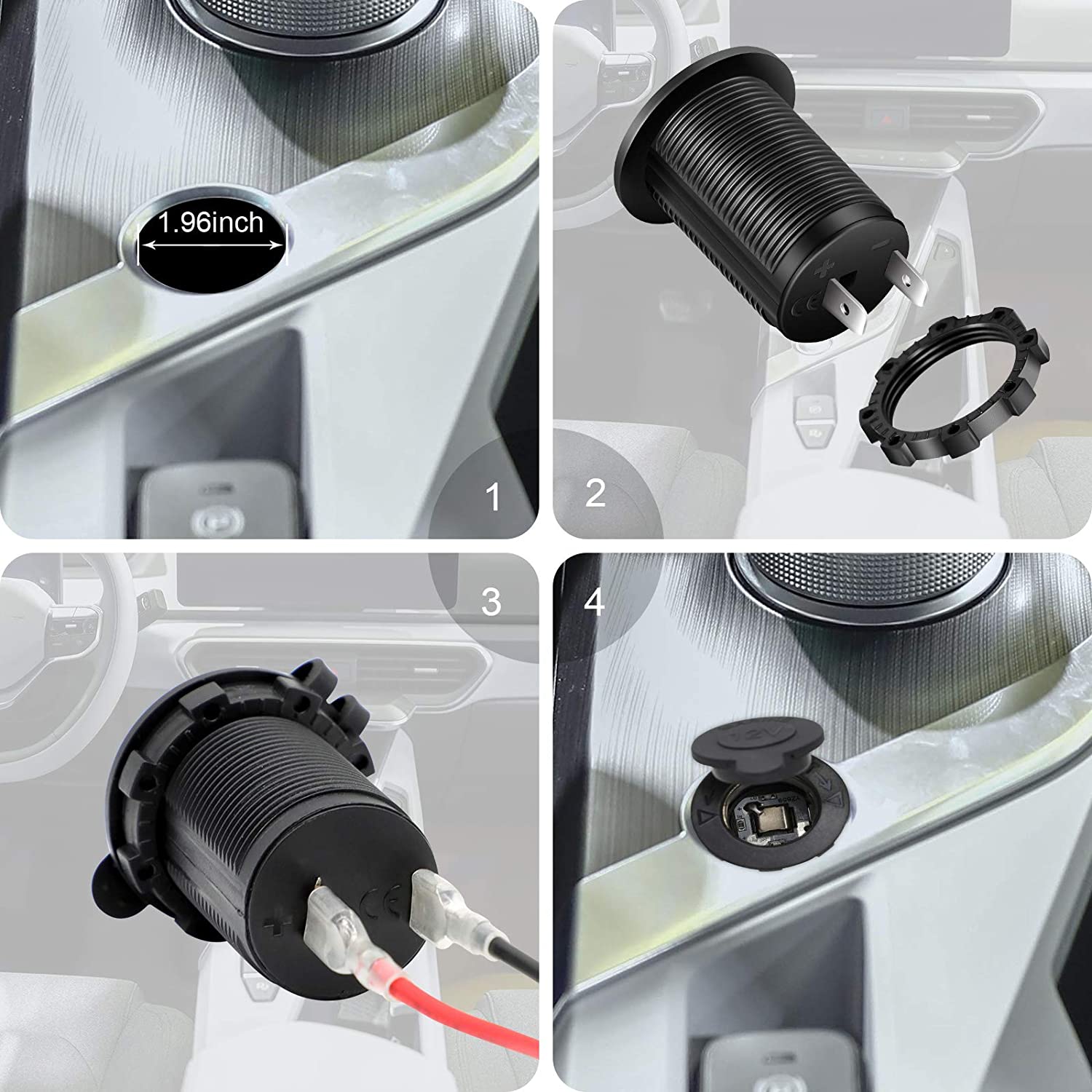 12V Sigarettenaansteker Waterdicht Stofdicht Auto Boot Motorfiets Tractor Stopcontact Bakje Auto Accessoires