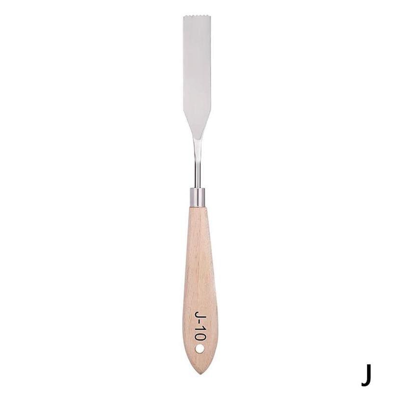 1Pcs Professionele Staal Olieverf Paletmes Verf Spatel Palet Tool Mengen Schraper Art Tool: J
