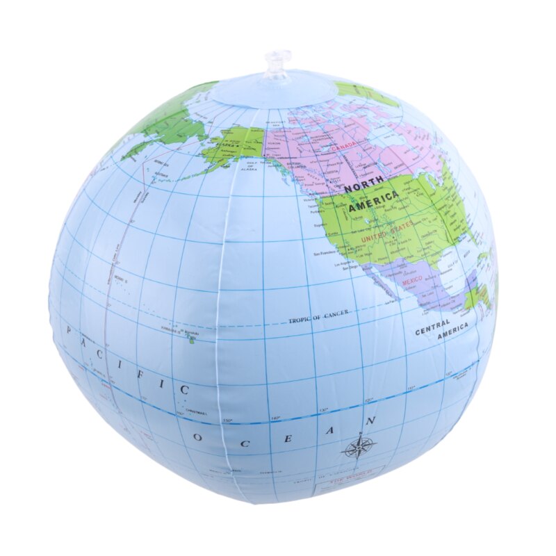 Il globo gonfiabile del mondo di 32CM insegna al pallone da spiaggia del pallone della mappa del giocattolo di biologia di istruzione