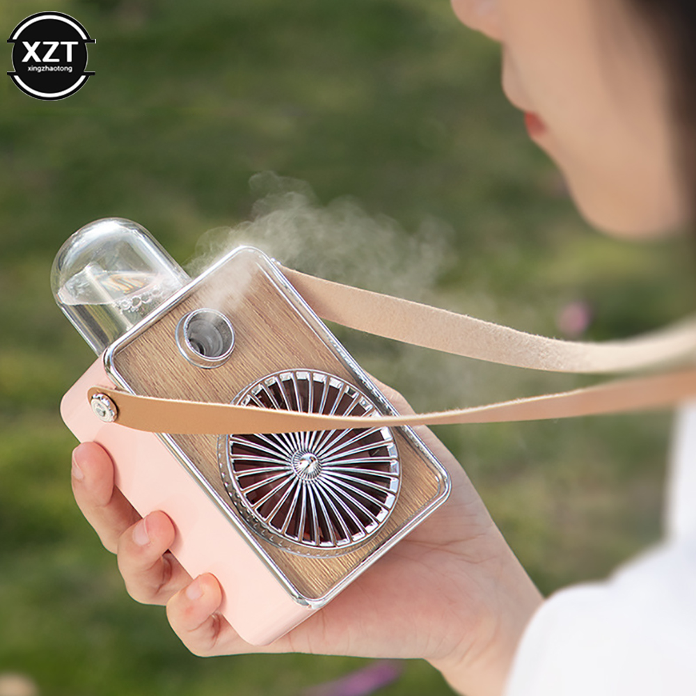 Ventilador elétrico portátil Bladeness, ventilador do pescoço, câmera de refrigeração, mini ventilador, recarregável, USB, verão portátil, 3 em 1
