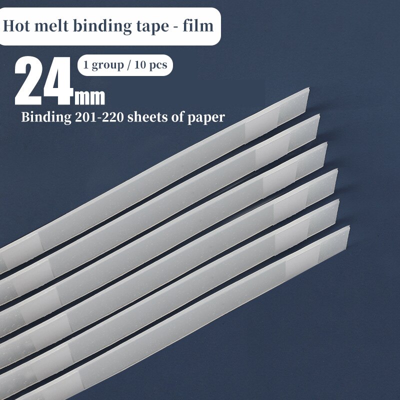 Melt Bindung Maschine Kleber Streifen 2-36mm Klebebindung Maschine Film Vertrag Bieten Umschlag Dichtung Büro Bindung liefert: 24mm-10 pieces