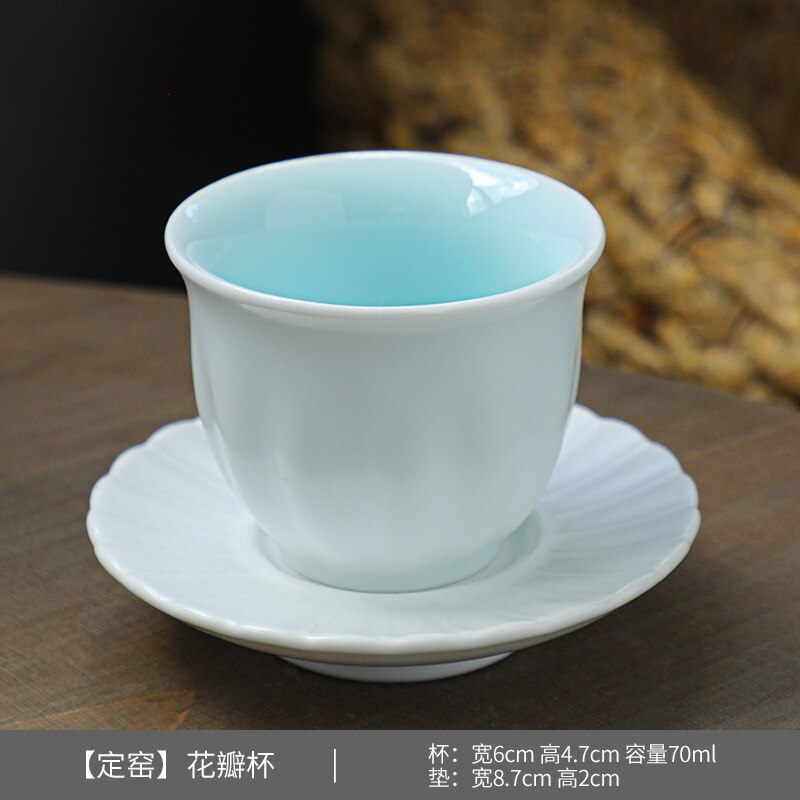 Taza de cerámica para café expreso con platillo, de pequeña capacidad taza de café, cambio de horno, taza de té turco, posavasos de Kungfu chino: 03