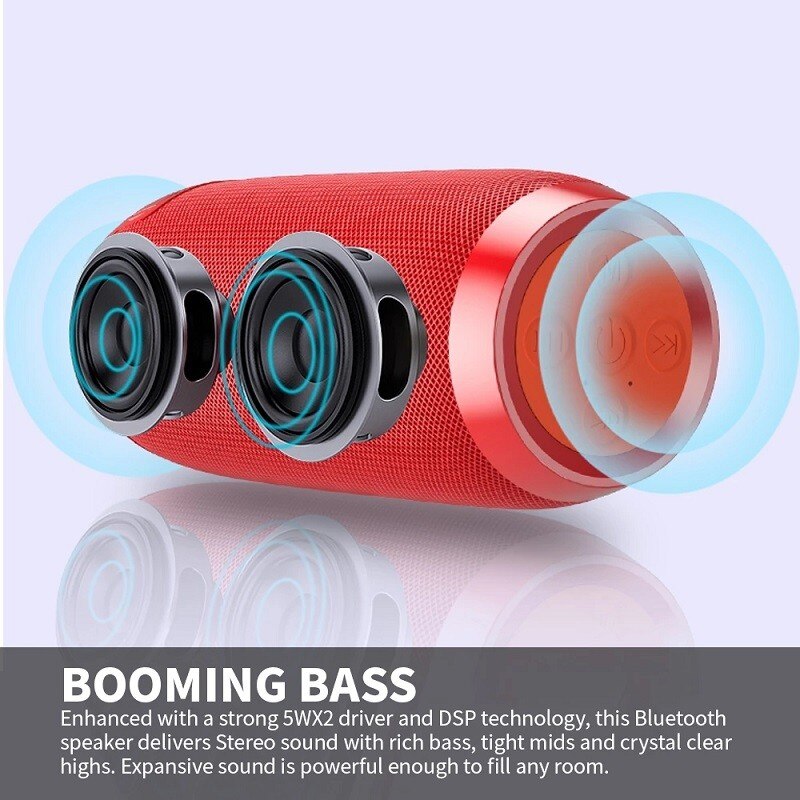 TG108 Stereo Wireless Bluetooth Outdoor Portable Card Fabric Audio Radio Subwoofer Speaker