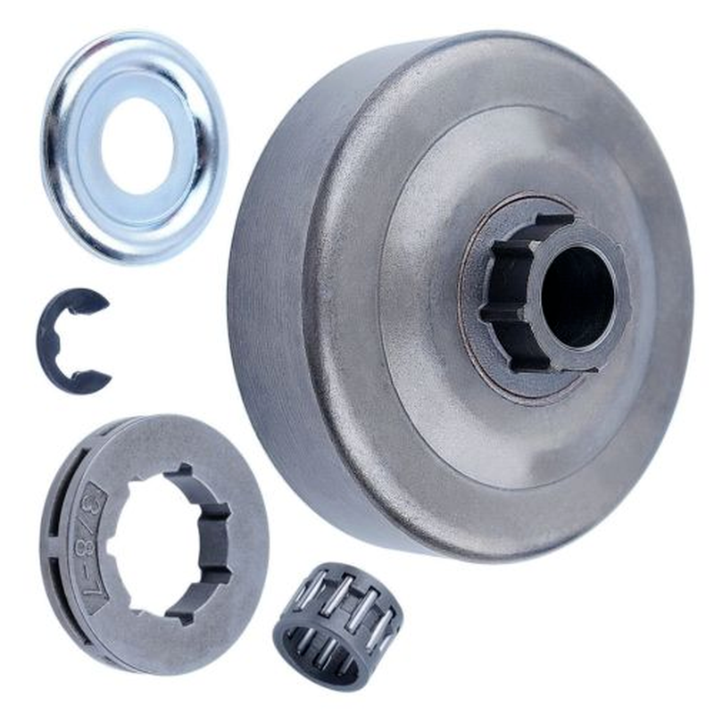 3/8" 7-Teeth Sprocket Rim Clutch Drum Kit For Husqvarna 365 362 371 372 XP 372XP MS270 MS 270C 270 Chainsaw Bearing Washer Clip