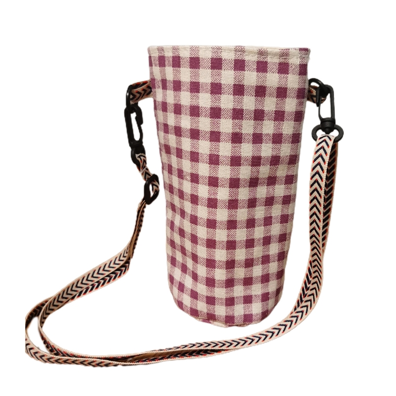 Sac porte-gobelet avec bandoulière réglable, bouteille d'eau créative, fourre-tout, sac porte-gobelet, pochette avec bandoulière, 87HA: 7