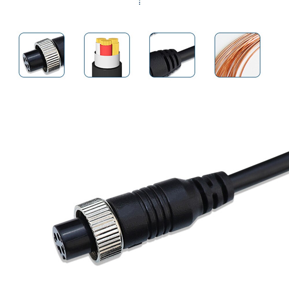 5M/10M/15M/20M 4 pin aviation vehicle cctv camera waterproof extension cable 4-Pin Aviation Video Cable