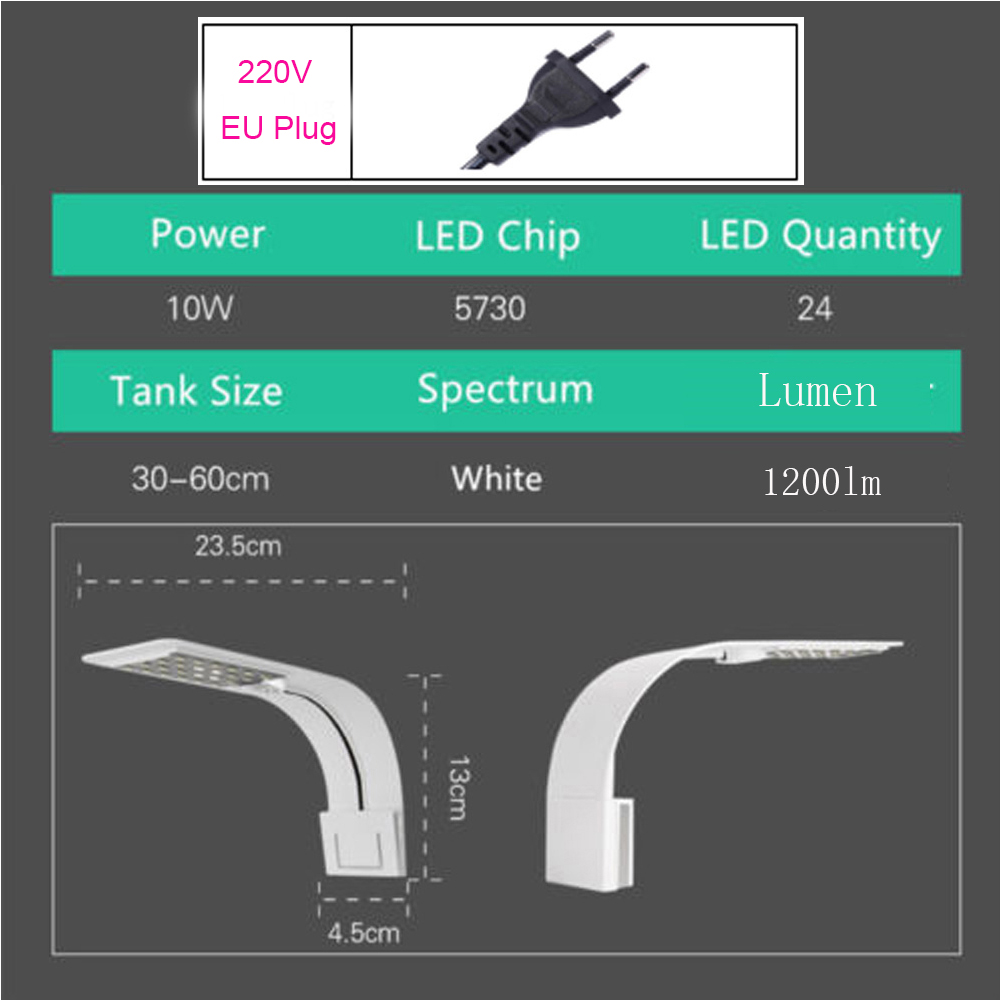 10W Aquarium Led Grow Light Blue &amp; White Nano Led Aquarium Licht Reef Aquarium Led Licht Voor Vis Tanks