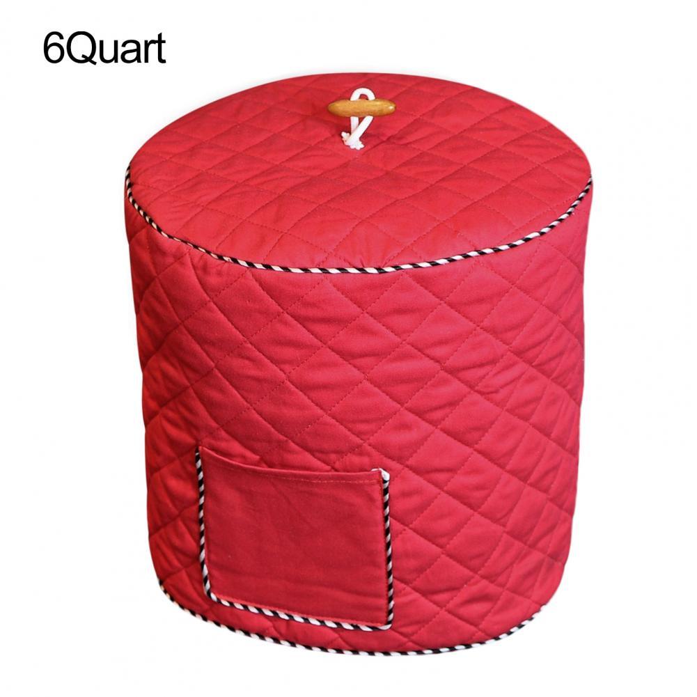 Decorative Cover Great Red Dustproof Rice Cooker Cover Well-fitted Reusable Dust Cover: Red 6 quart