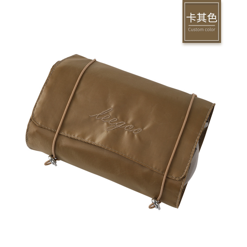 4 In 1 Detachable Makeup Bag Women Zipper Mesh Large Capacity Cosmetics Pouch Foldable Portable Travel Wash Storage Bag: Brown