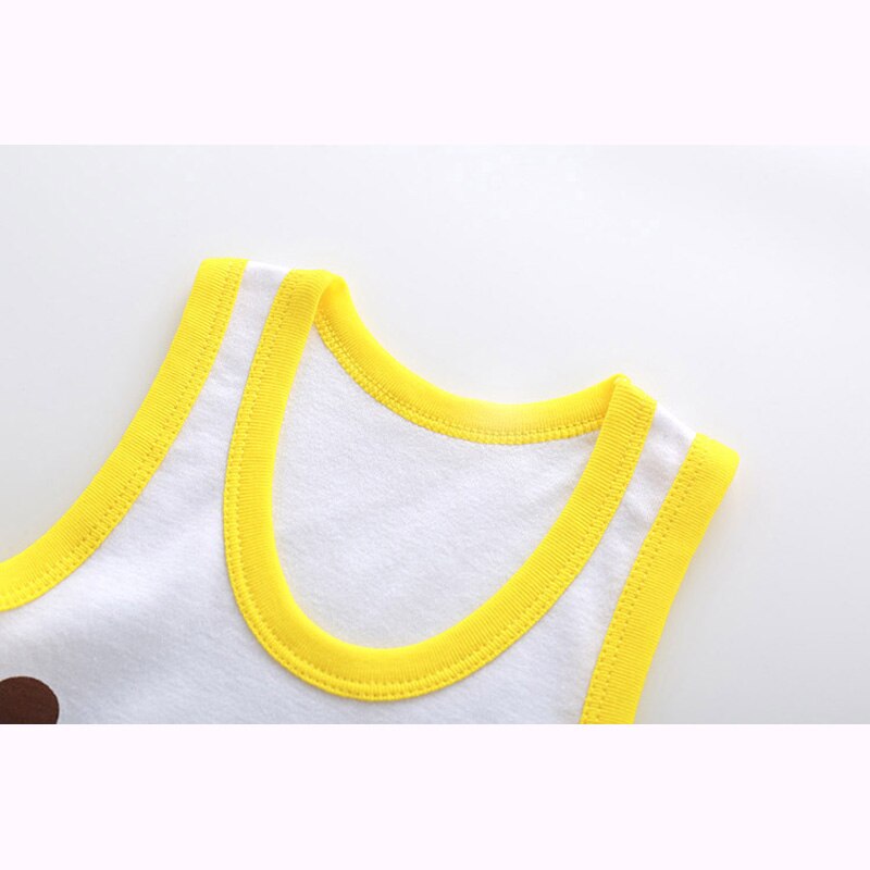 Nuovo arrivato spedizione gratuita Sexy gilet di cotone bambini studenti carattere vestiti biancheria intima bambini ragazzo ragazza 3 pz/lotto