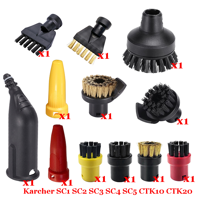 Para Karcher aspiradora de vapor máquina SC1 SC2 SC3 SC4 SC5 SC7 CTK10 CTK20 piezas cabezal de cepillo accesorios de boquilla potente: Borgoña