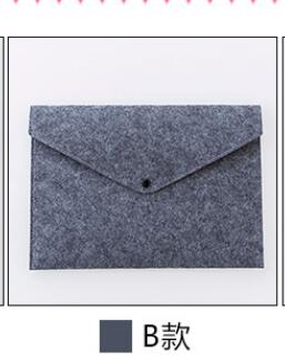 Simple Big Capacity A4 File Folder Pad Business Briefcase Document Bag Chemical Felt Filing Stationery Supplies: Dark Grey