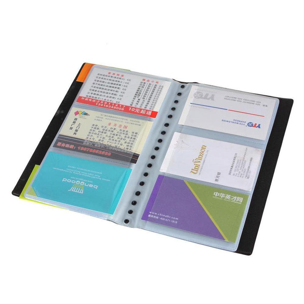 Business Card Book Large Capacity 300 Card Hard Book Card Business Office Loose Storage Business Book Holder Card J3S2