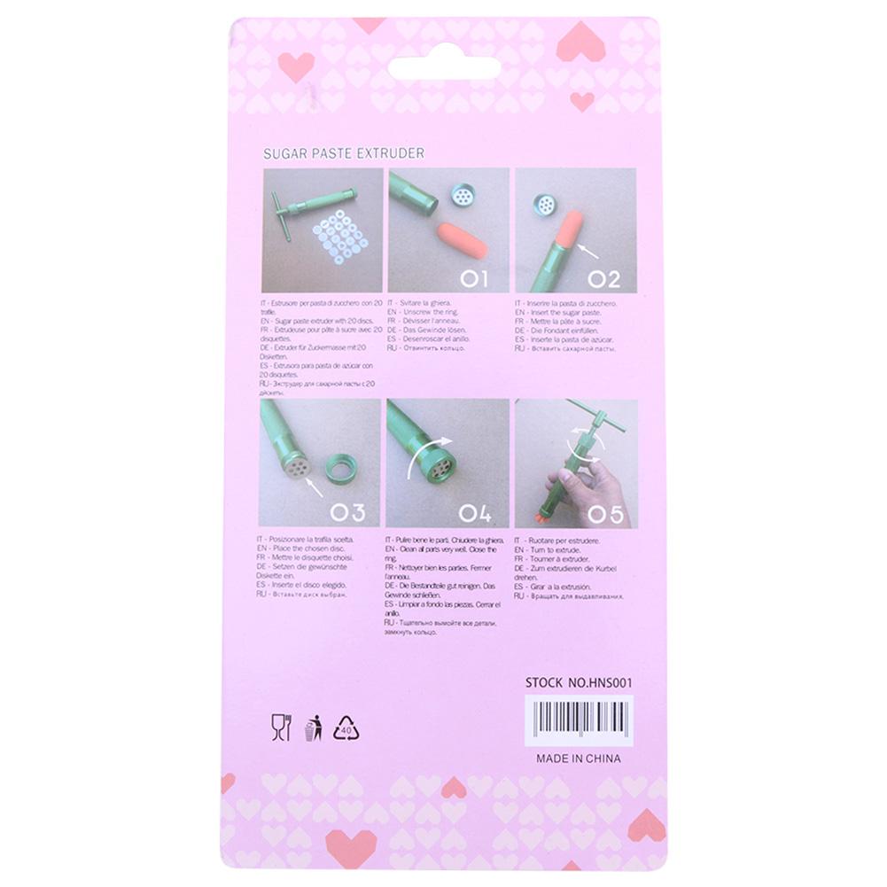 Ceramic Pottery Clay Extruders with 20 Disc Sculpting Stainless Steel Mud Squeezer Fondant Cake Fondant Extruder Tool