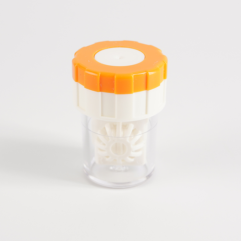 Contact Lens Cleaner Case Box Handleiding Rotatie Type Plastic Container Opslag Houder Contactlenzen Cleaning Tools: Army Green