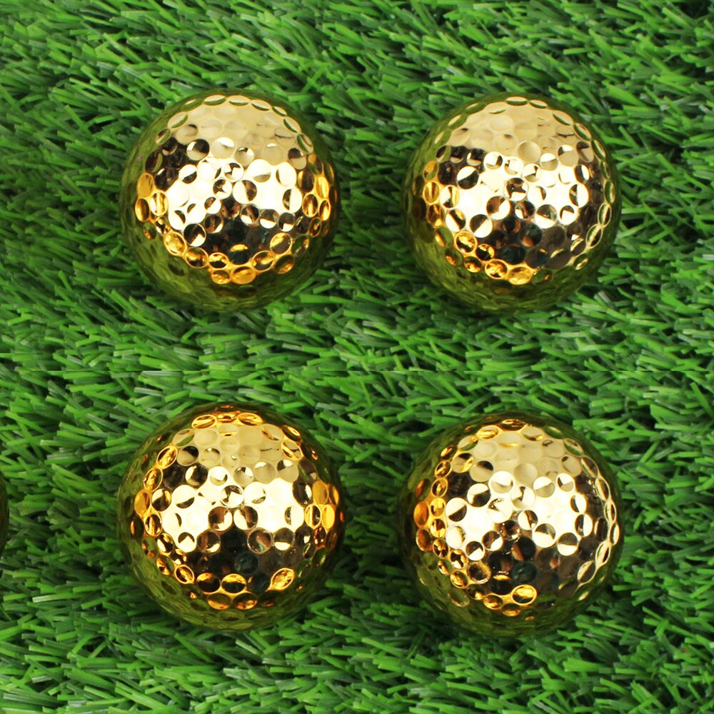 1 Pcs Plated Gouden Kleur oefen Golfballen Training