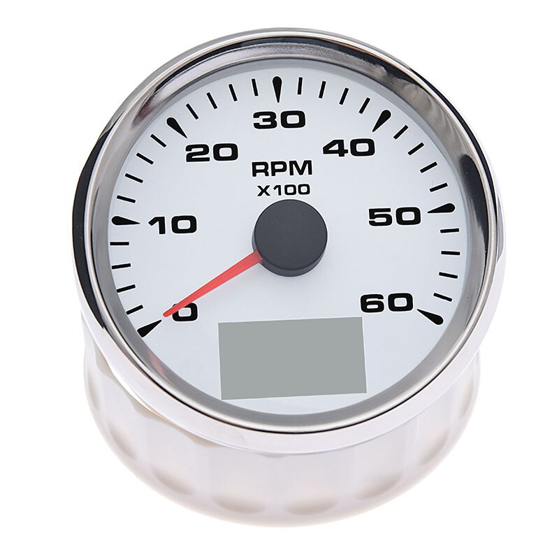85mm Boat Tachometer Sensor with LCD Hourmeter 6000 RPM for Diesel Gasoline Engine Marine Car Tacho Meter 7 Color Backlight
