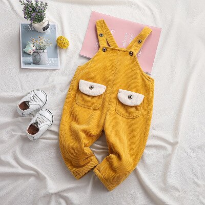 Kinderoveralls herfst baby jongens en meisjes koreaanse stijl corduroy overalls baby jumpsuits kinderen jongens casual bodysuit
