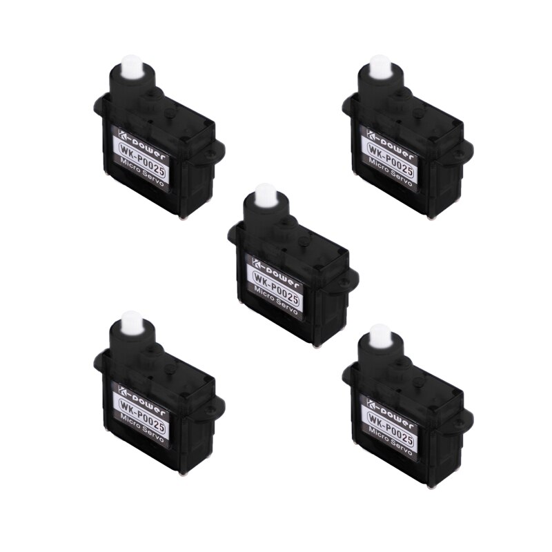 5PCS K-power P0025 2.5G/0.8KG/0.07Sec Analog High Speed Coreless Micro/Mini Servo for RC Airplane: 2.5G Black