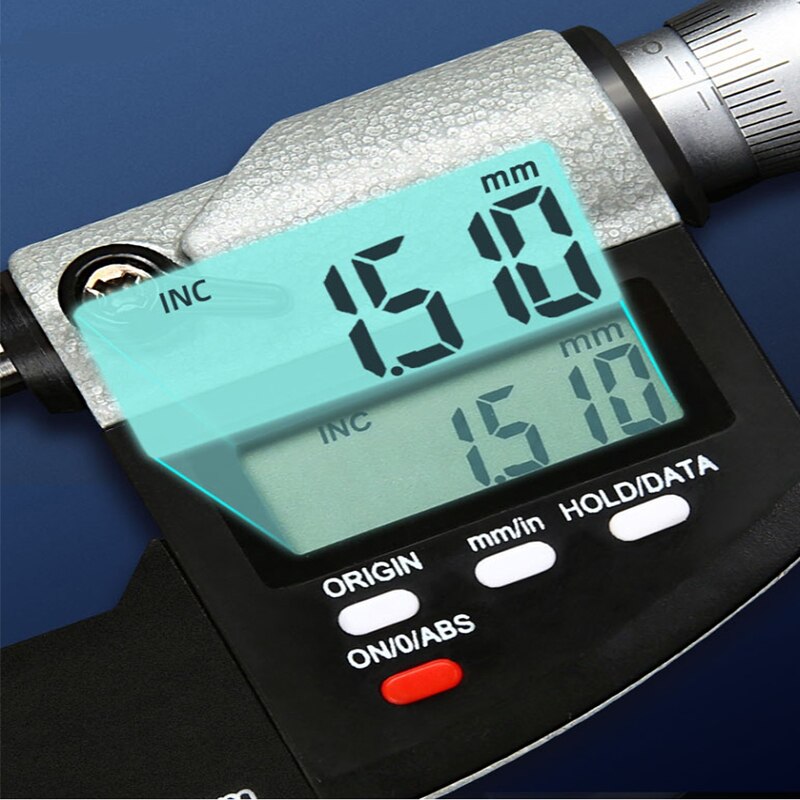 0.001mm Digital Outside Micrometer 0-25mm 25-50mm 50-75mm 75-100mm Electronic Micrometer Caliper Gauge Meter Micrometer Carbide